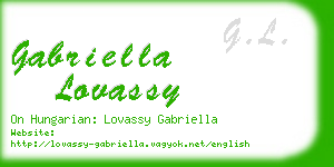 gabriella lovassy business card